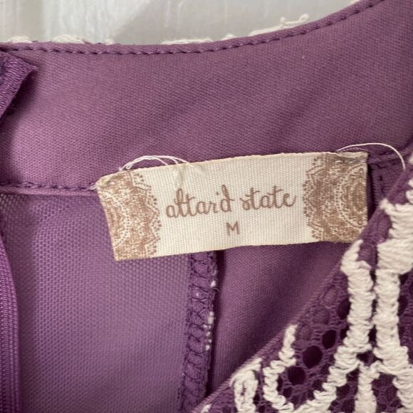 Altar'd State Womens Lace‎ Embroidered Dress Purple Size M Classic Summer - Picture 5 of 7